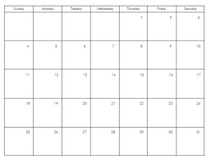 Making Calendars on Printable Template To Make Your Own Calendar To Chronicle