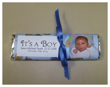 make your own baby announcements candy bars