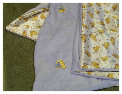 handmade classic pooh baby blanket
