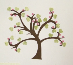 nursery wall art paper piecing tree